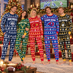 Personalized Team Mascot Holiday Pajamas, Custom Name Sleepwear Set