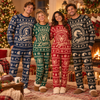Custom Team Mascot Christmas Pajamas, Personalized Family Loungewear