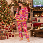 Custom Matching Christmas Pajamas Set, Holiday School Spirit Sleepwear