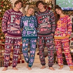 Custom Matching Christmas Pajamas Set, Holiday School Spirit Sleepwear