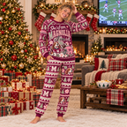 Personalized Location Holiday Pajamas, Custom Mascot & Hometown Lounge Set