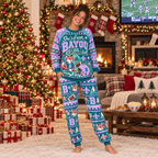 Personalized Location Holiday Pajamas, Custom Mascot & Hometown Lounge Set