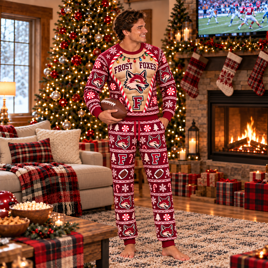 Personalized Football Muscle Pajamas – view 7