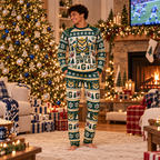 Custom Ribbon Christmas Pajamas Set – view 7