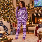 Custom Ribbon Christmas Pajamas Set – view 4