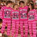 Personalized Pink Mascot Holiday Pajamas