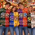 Custom Split Color Football Sweatshirt, Personalized School Spirit Pullover