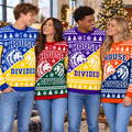 Personalized Dual Team Holiday Sweatshirt, Custom Family Game Day Gift