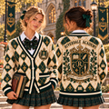 Personalized Academy Argyle Cardigan, School Spirit Fan Gift