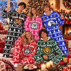 Custom Team Mascot Christmas Pajamas, Cozy Matching Holiday Squad Gift