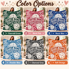 Personalized School Spirit Fleece Blanket, Custom Game Day Stadium Throw