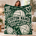 Personalized School Spirit Fleece Blanket, Custom Game Day Stadium Throw
