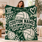 Personalized School Spirit Fleece Blanket, Custom Game Day Stadium Throw