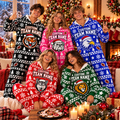 Matching Football Christmas Pajamas, Custom Team Spirit Jumpsuit