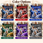 Personalized Volleyball Player Blanket, Custom Female Athlete Senior Gift