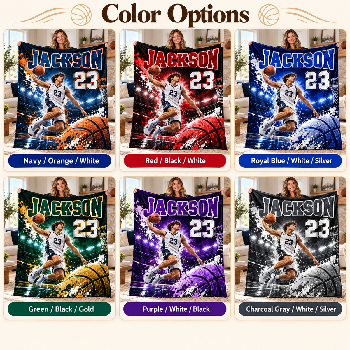 Personalized Volleyball Player Blanket, Custom Female Athlete Senior Gift