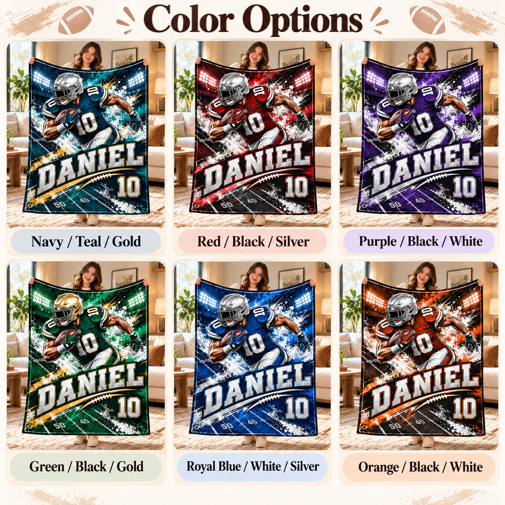 Personalized Volleyball Game Day Blanket, Custom Stadium Fleece Throw