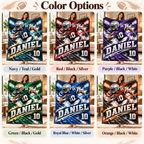 Personalized Volleyball Game Day Blanket, Custom Stadium Fleece Throw