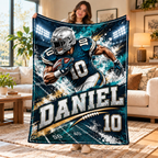 Personalized Volleyball Game Day Blanket, Custom Stadium Fleece Throw