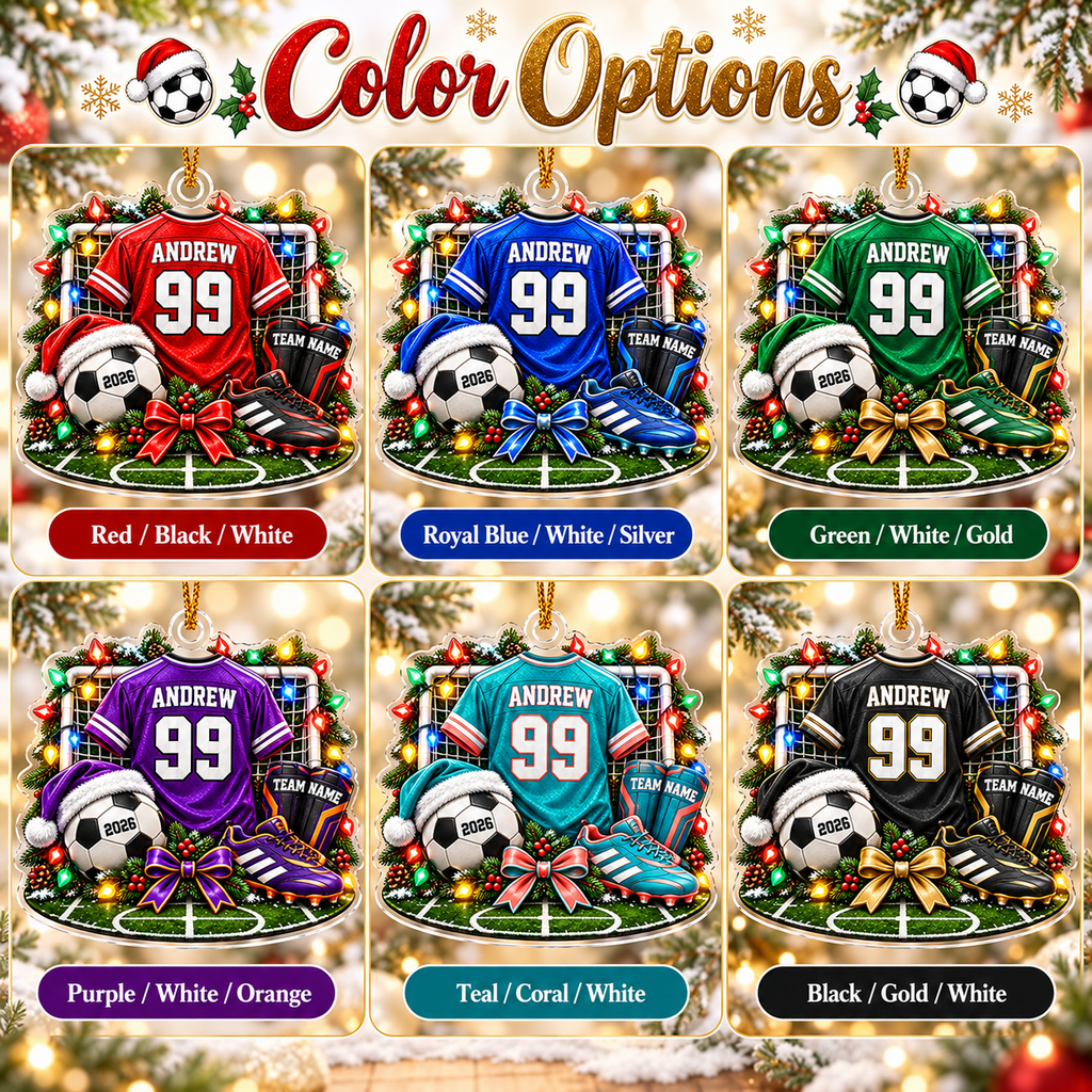 Personalized Soccer Goal Christmas Ornament – view 3