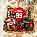 Personalized Soccer Jersey Christmas Ornament