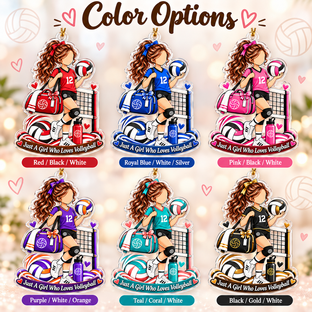 Personalized Volleyball Girl Christmas Ornament – view 5