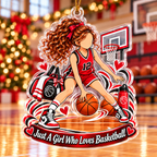 Personalized Basketball Christmas Ornament