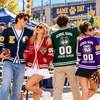 Personalized College Varsity Cardigan, Custom Mascot Fan Gift Sweater