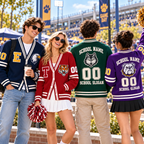 Personalized College Varsity Cardigan, Custom Mascot Fan Gift Sweater
