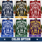 Personalized Football Player Mascot Fleece Blanket, Proud Fan Gift