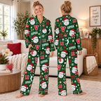 Personalized Volleyball Holiday Pajama Set, Custom Player Name Number and Initial, Festive Volleyball Sleepwear