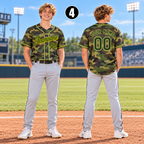 Personalized Camo Baseball Jersey, Proud Team Player & Fan Gift