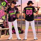 Personalized Neon Baseball Jersey, Game Day Athletic Team Uniform