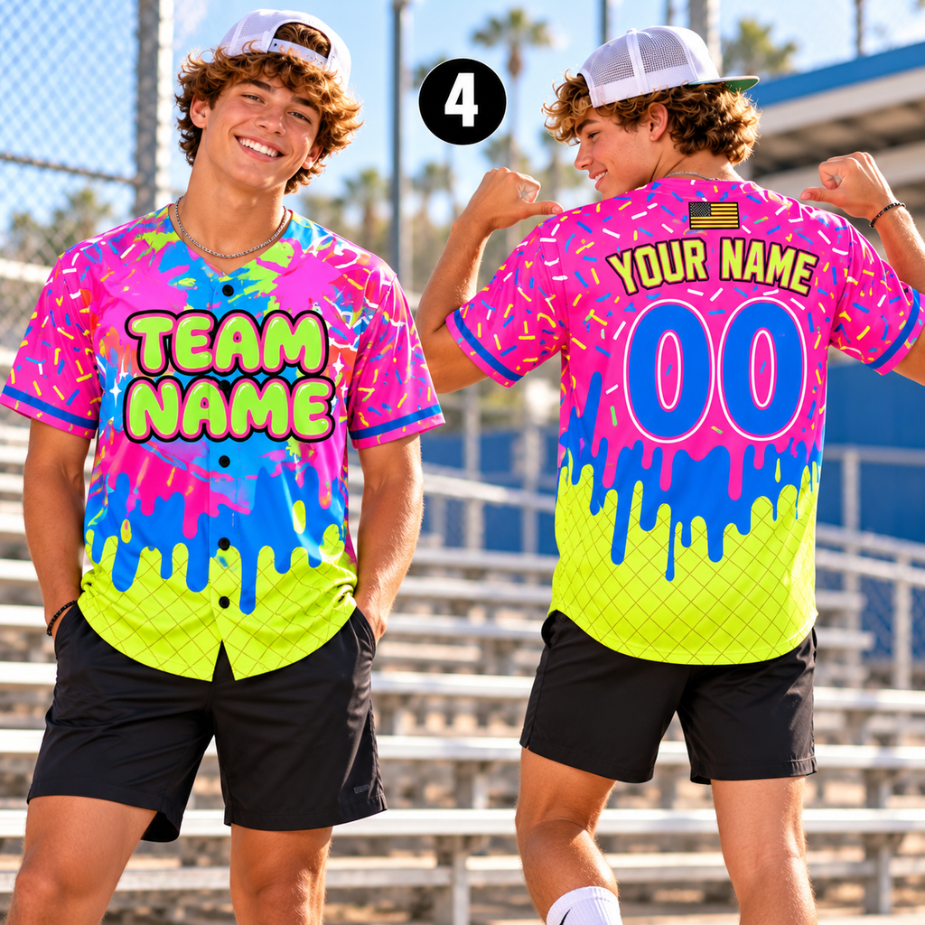 Personalized Vibrant Baseball Jersey, Proud Player & Team Spirit Gift