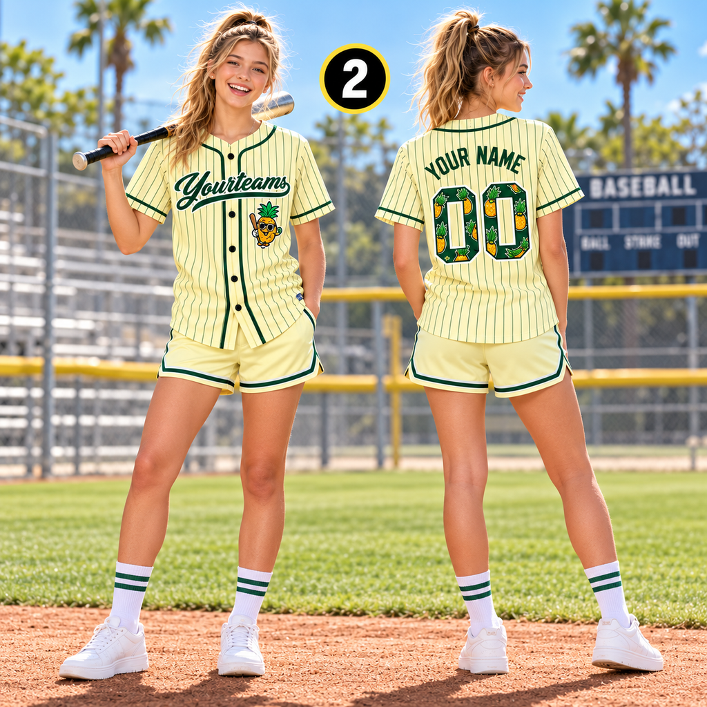 Personalized Fruit Mascot Baseball Jersey, Custom Player & Fan Gift