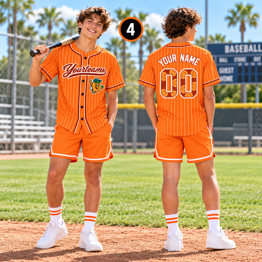 Personalized Fruit Mascot Baseball Jersey, Custom Player & Fan Gift