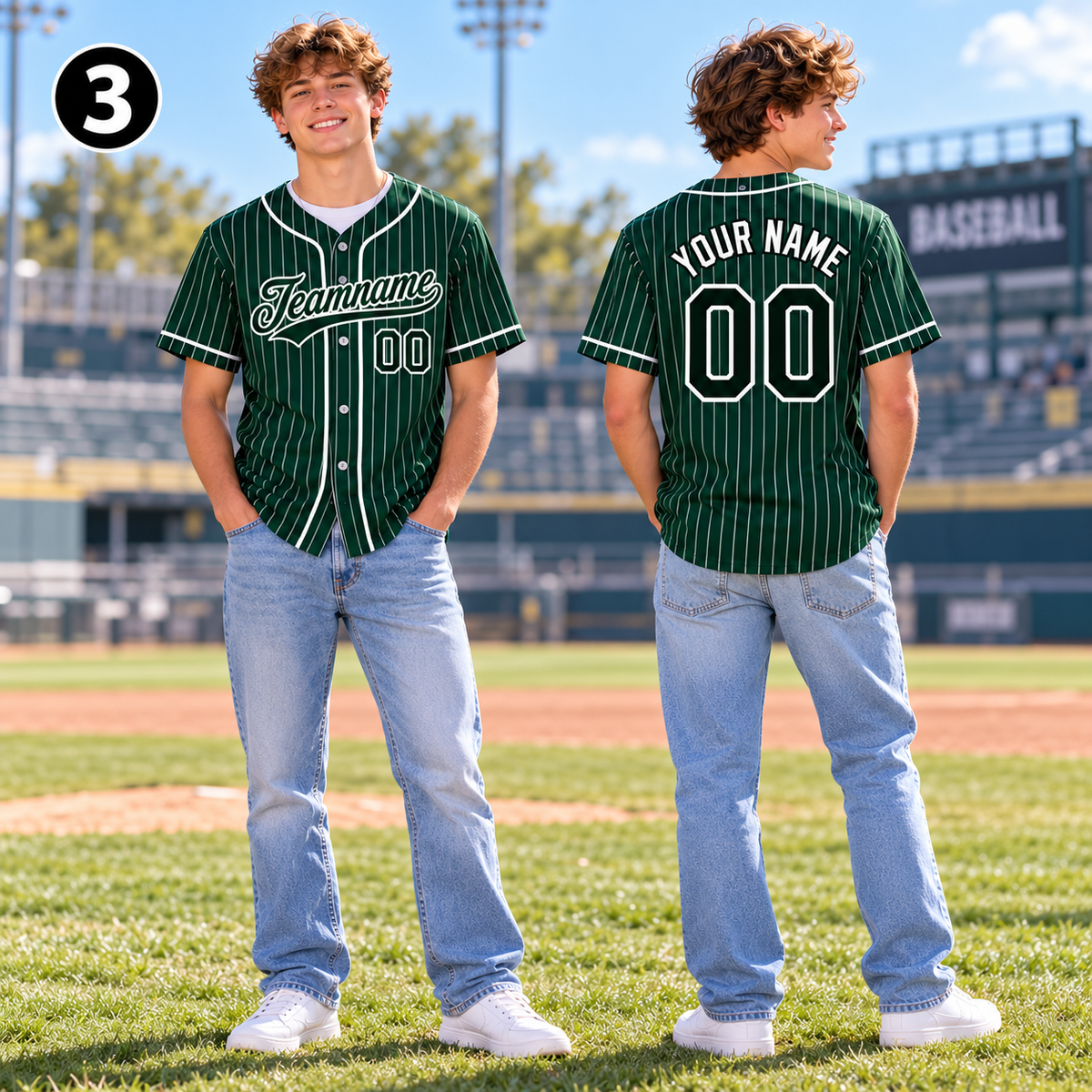 Personalized Game Day Baseball Jersey, Custom School Spirit Uniform