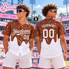 Personalized Ice Cream Drip Baseball Jersey, Sweet Team Player Gift
