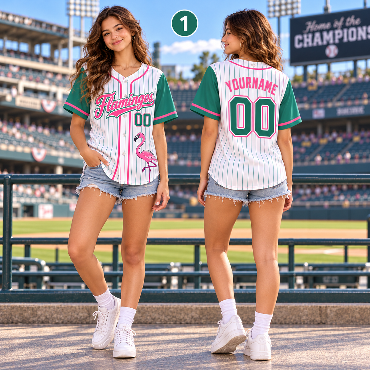 Personalized Pinstripe Baseball Jersey, Custom Game Day Team Uniform