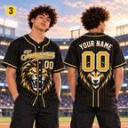 Custom School Spirit Baseball Jersey, Personalized Team Mascot Gift