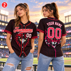 Custom School Spirit Baseball Jersey, Personalized Team Mascot Gift