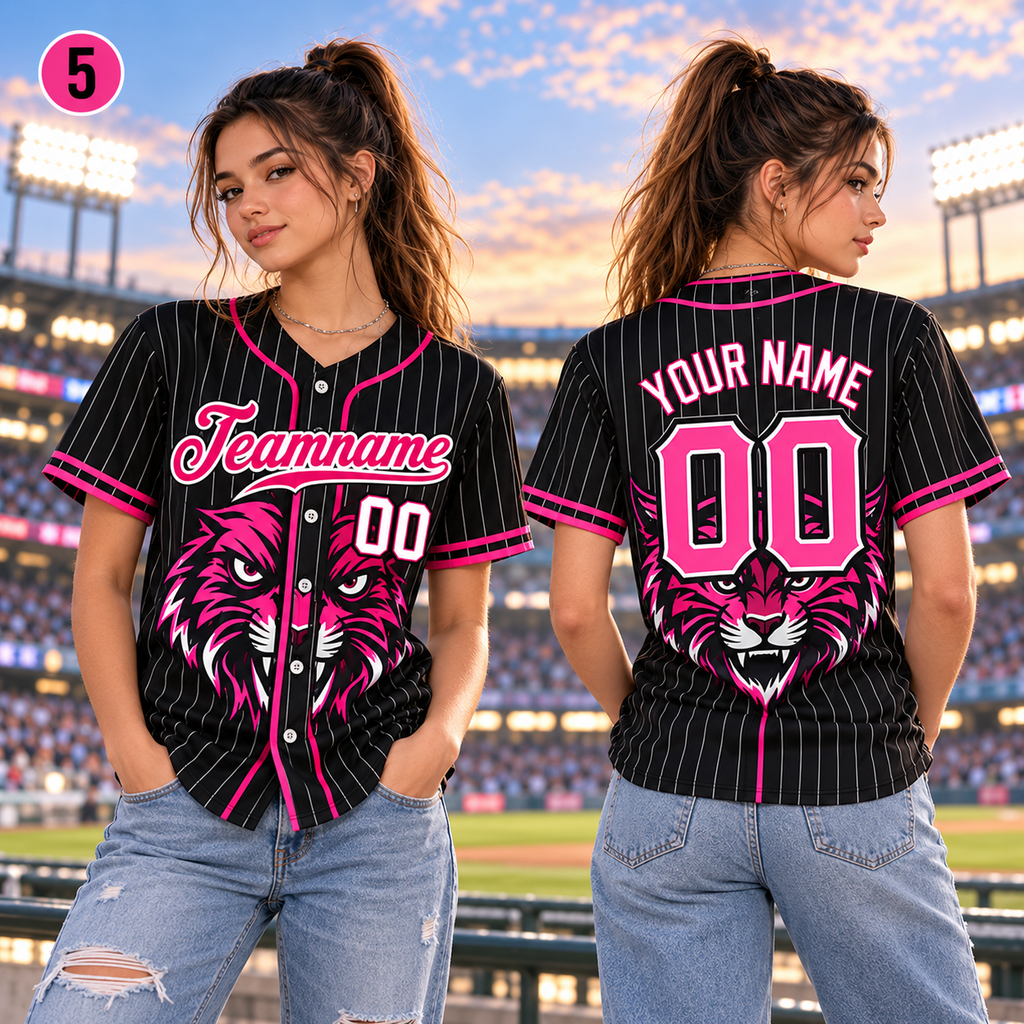 Custom School Spirit Baseball Jersey, Personalized Team Mascot Gift