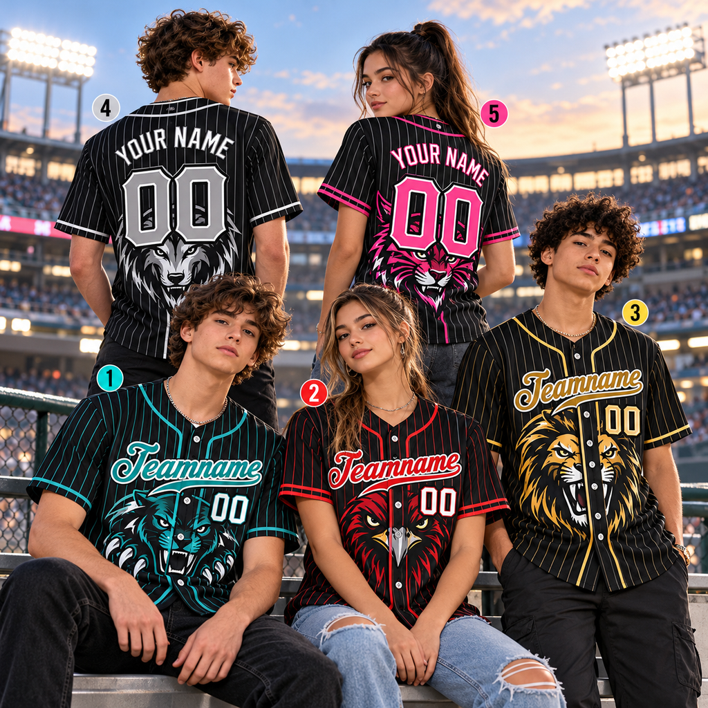 Custom School Spirit Baseball Jersey, Personalized Team Mascot Gift