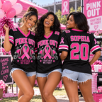 Breast Cancer Awareness Football Jersey, Together We Fight Spirit Wear - product image 1