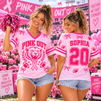 Pink Bow Mascot Football Jersey, Cancer Supporter Keepsake Gift - product image 2
