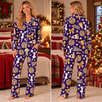 Personalized Cheerleader Christmas Pajamas, Team Holiday Satin Sleepwear