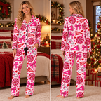 Personalized Cheer Bow Pajamas, Custom Name Cheerleader Sleepwear Set, Coquette Cheer Team Gift