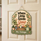 Personalized Teacher Door Sign, Heartfelt Educator Gift Welcome Plaque - product image 1