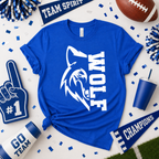 Custom Split Mascot T-Shirt, Proud School Spirit Game Day Gift