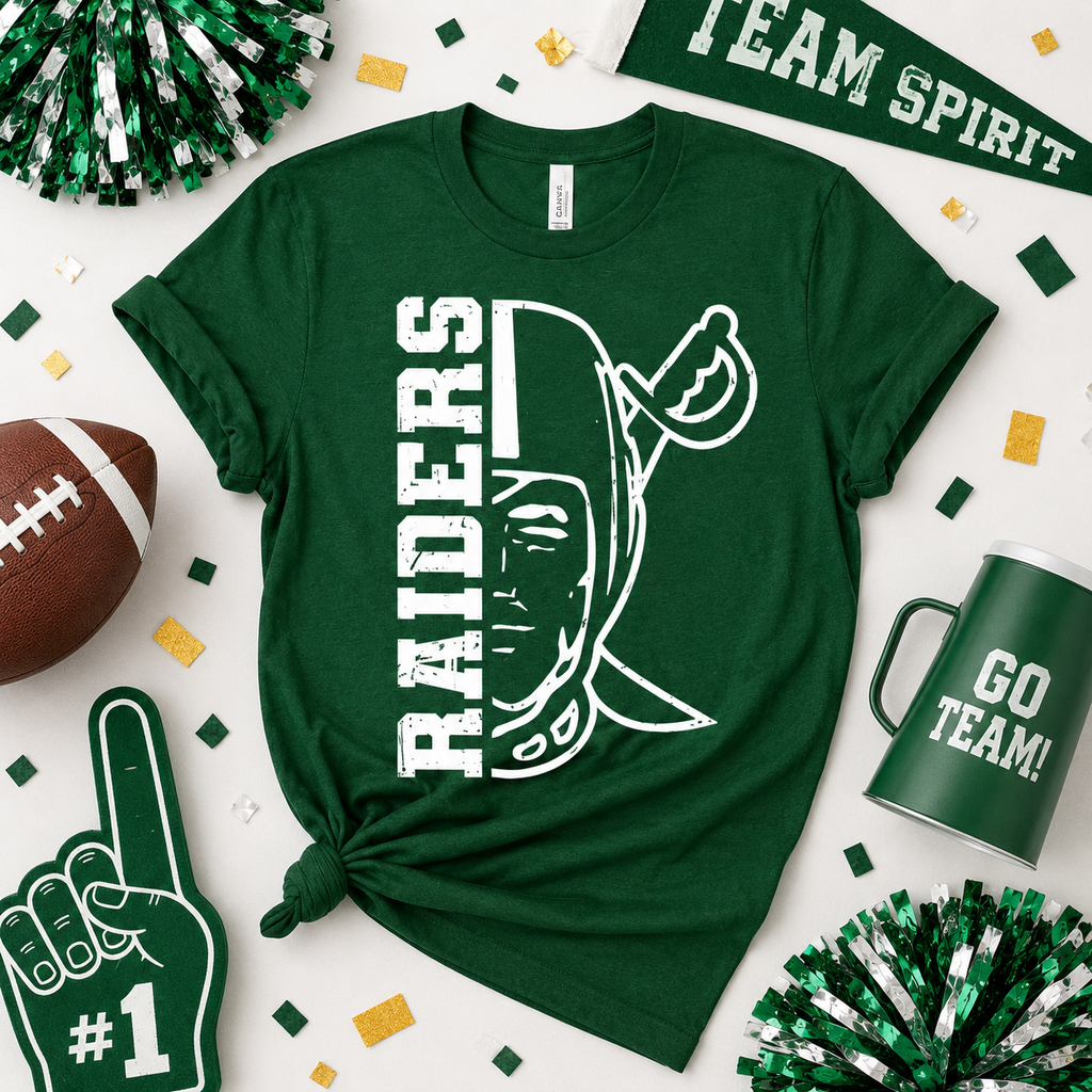 Custom Split Mascot T-Shirt, Proud School Spirit Game Day Gift